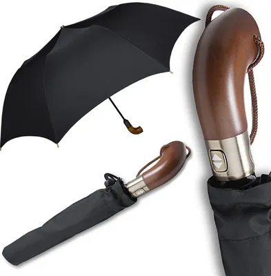 Produktbild von Regenschirm Automatik Sturmsicher Windfest Groß Herren Damen Umbrella Schwarz - RP231