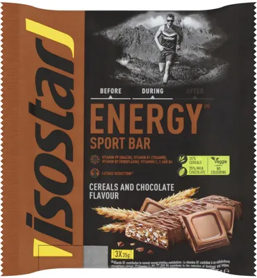 Productafbeelding van Isostar Reep Chocolate High Energy (105 gr)