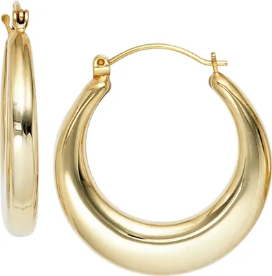 Produktbild von Paar Creolen Creole aus 585 Gold Gelbgold Ohrschmuck Damen Goldohrringe