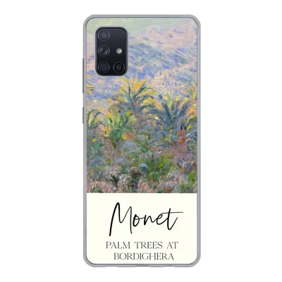 Produktbild von MuchoWow® Handyhülle Schutzhülle Hülle für Samsung Galaxy A71 Monet - Kunst - Palmen in Bordighera Silikon Softcase Handy Hülle - Kartenbesitzer