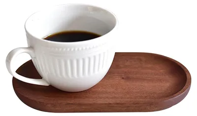 Imagen del producto de Solidchoice - Bandeja ovalada de madera de acacia, 18 cm