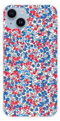 Image de 1001Coques - Coque silicone compatible avec Apple iPhone 15 Plus - Motif liberty wiltshire bleu - Design original imprimé en France
