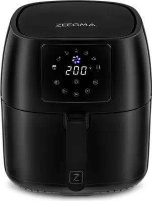 Zeegma Heißluftfritteuse KNAPPER PRO, 1400W, 8 Kochmodi, großer Backkorb 3,5l, 4,5l Schüssel