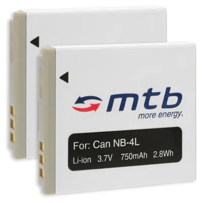 Produktbild von 2x NB-4L Akku für Canon Digitalkameras