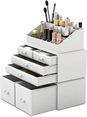 Immagine prodotto di Cassetti espositori per cosmetici (6 scomparti, bianco)
