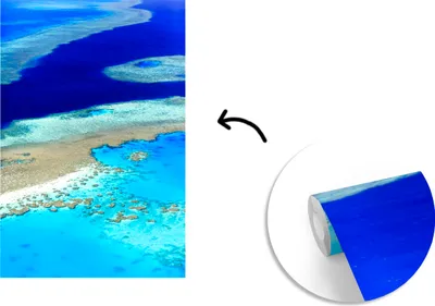 Produktbild von MuchoWow® Fototapete für Wohnzimmer oder Schlafzimmer Wandtapete Vinyl Motivtapete Große Riffe in den Küstengewässern vor den Whitsunday Islands - 175x260 cm - Vinyltapete