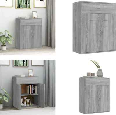 Produktbild von vidaXL Sideboard Grau Sonoma 60x30x75 cm Holzwerkstoff - Sideboard - Sideboards - Schrank - Lagerschrank