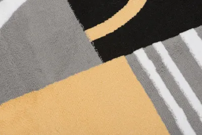 Image de Tapis MAYA Moderne Crème Gris Jaune Chambre à coucher 200 x 300 cm