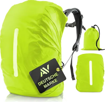 Produktbild von AVANA Regenschutz für Rucksäcke (18-25L) Wasserdichte Regenhülle Schulranzen Rucksack Cover reflektierender Rucksacküberzug Neongelb - Größe S