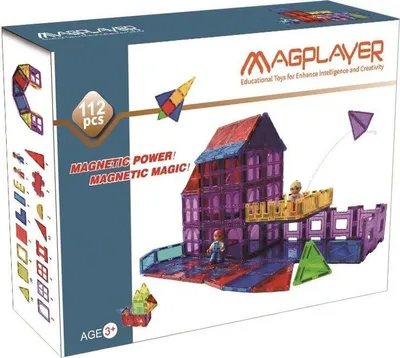 Obrázok produktu pre Magnetická stavebnica - 112 prvkov
