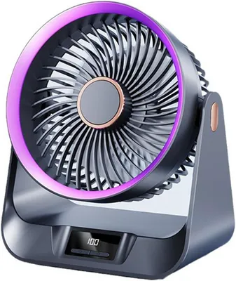 Produktbild von Büroventilator mit 10.000 mAh und wiederaufladbarem Akku, leise, praktisch für das Schlafzimmer, Büro, Camping