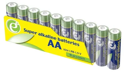 Produktbild von Gembird EG-BA-AASA-01, Einwegbatterie, AA, Alkali, 1,5 V, 10 Stück(e), Hoch