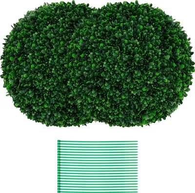 Zdjęcie produktu dla COSTWAY 2er bukszpan kula 52cm, bukszpan kula odporny na promieniowanie UV, topiary sztuczna roślina dekoracyjna, bukszpan kula, dekoracyjne rośliny kuliste ciemnozielone