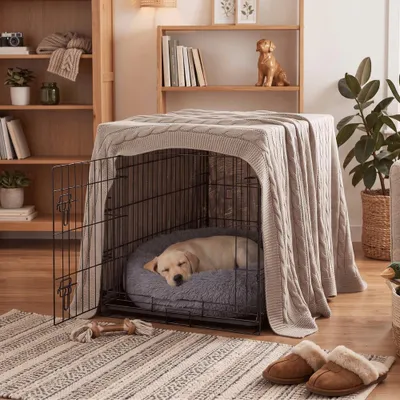Zdjęcie produktu dla Klatka metalowa kennelowa kojec transporter dla psa kota zwierząt 107x70x77cm 2XL składany FUNFIT