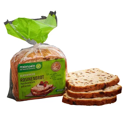 Produktbild von Rosinenbrot geschnitten Glutenfrei 400g