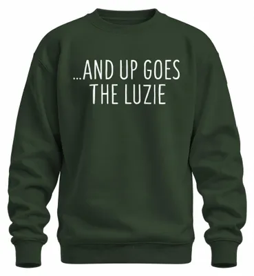 Productafbeelding van "Luzie" grappig, sarcastisch feesttrui, smaragdgroen, maat M