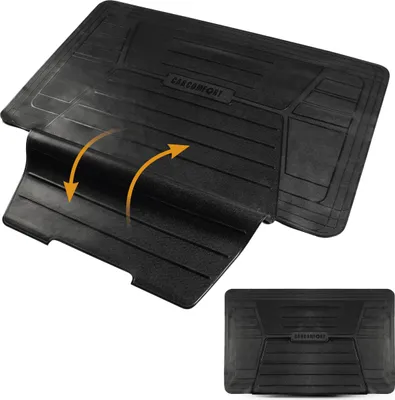 Produktbild von WALSER CarComfort Kofferraummatte Bootguard mit Ladekantenschutz, universal zuschneidbare Gummimatte Auto, universeller Kofferraumschutz mit Stoßstangenschutz, Antirutschmatte 120x76x39cm