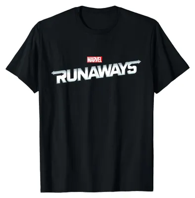 Immagine prodotto di T-shirt con logo argentato della serie "Marvel Runaways"