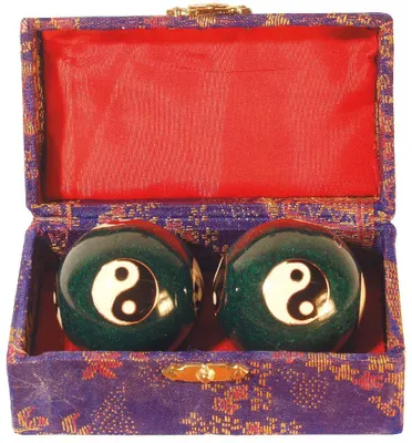 Produktbild von Qi Gong Kugel Yin-Yang grün 3,5 cm