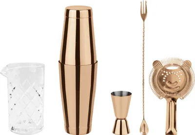 Obrázek produktu pro Sambonet Paderno Cocktailset Crystal Kupfer 5-teilig