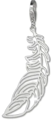 Image de Charm breloque pendentif plume 925 argent véritable FC802