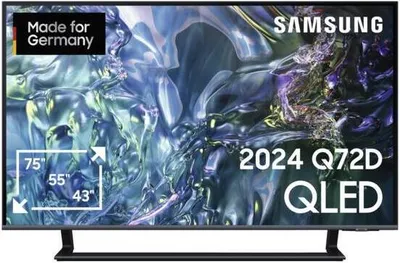 Produktbild von Samsung Q72D 50" QLED 4K Tizen OS™ Smart TV (2024), 127 cm (50"), 3840 x 2160 Pixel, QLED, Smart-TV, WLAN, Grau