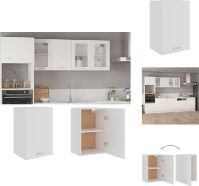 Image de vidaXL Armoire suspendue Blanc 39,5x31x60 cm Bois composite - Armoires de cuisine