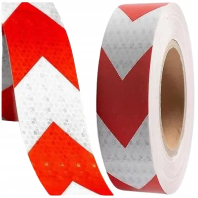 Produktbild von Budfix Reflektorband weiß-rot, selbstklebend, für Fahrzeuge