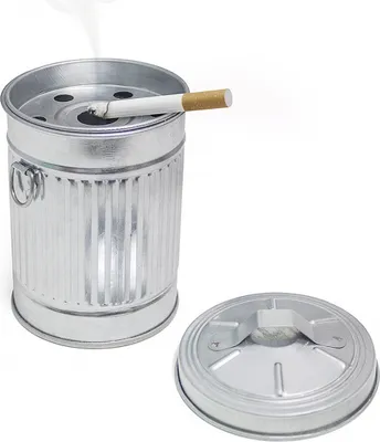 Produktbild von Aschenbecher Garbage - Verzinktes Metall silber 13 x 9cm