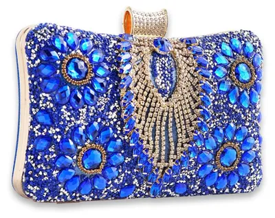 Productafbeelding van CORIOS clutch voor dames, glanzende avondtas, diamanten clutch, tas met ketting