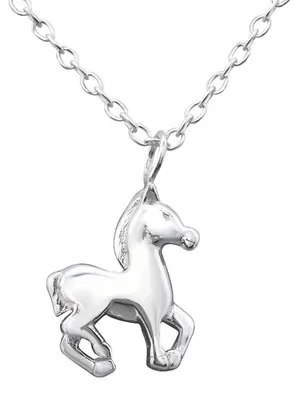 Produktbild von Kette Kinder Silber 925: Mädchen Halskette mit Pferd