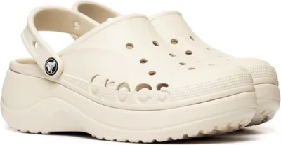 Image de Crocs Baya Platform, modèle 208186-11S, couleur beige, taille 36-37
