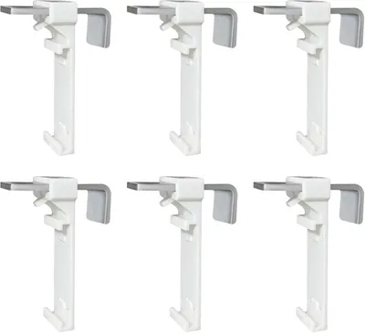 Produktbild von 6 Stück Klemmhalter für Klemmfix Rollo, Doppelrollo, Duorollo ohne Bohren zum Klemmen und Kleben, als Zubehör Ersatzteil für die Befestigung am feststehenden PVC-Fenster