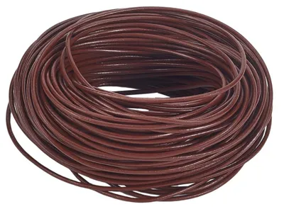 Rundes Lederband 25 m x 1,5 mm – Sattelbraun, Rindleder