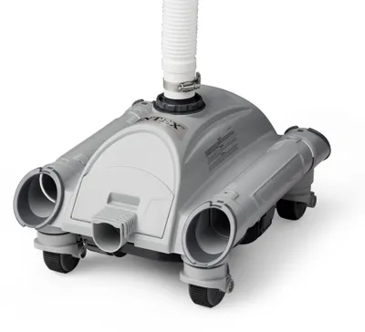 Productafbeelding van Intex 28001E automatische zwembadreiniger voor bovengrondse zwembaden, zuigreiniger met een slang van 6,8 meter, geschikt voor aansluitingen van 3,8 cm lengte