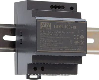 Obrázek produktu pro Napájecí zdroj MEAN WELL 100W 12V 7,1A na lištu DIN HDR-100-12