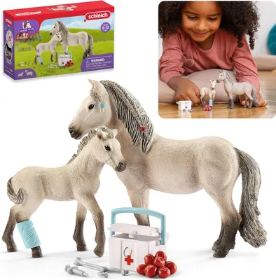Produktbild von Schleich Horse Club - Hannah Erste-Hilfe-Set mit Islandpferden 5+