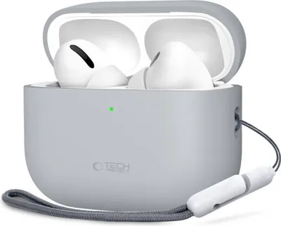 Image de Étui en silicone Tech-Protect compatible avec AirPods Pro 3 Gris
