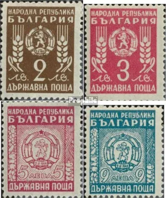 Produktbild von Briefmarken Bulgarien 1950 Mi 765-768 (kompl.Ausg.) postfrisch Freimarken - Staatswappen