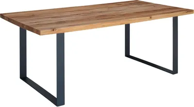 Image de MASSIVMOEBEL24 | Table à manger 200x100 Chênes sauvage et lombard huilé Bois naturel MONTREUX #115