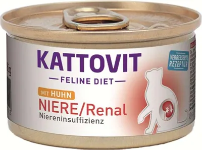 Produktbild von Kattovit - Feline Diet Dose Niere/Renal 12x85g | Huhn