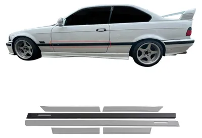 Produktbild von JOM Seitenleisten Türleisten für BMW 3er E36 Coupe Cabrio schwarz 6tlg