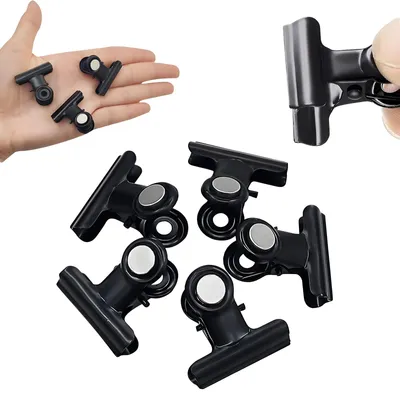 Produktbild von 12 Magnetische Clips aus Metall für Kühlschrank und Whiteboard