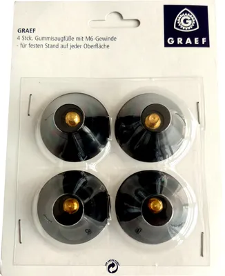 Produktbild von GRAEF Gummisaugfüße mit M-6 Gewinde, 4er Karte