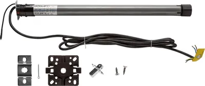 Produktbild von Jarolift Funk-Rollladenmotor TDEF, TDEF 10/14 (10 Nm / SW40) leiser Funkmotor mit Rolling Code, Blockiererkennung, Zwischenposition, IP44, inkl. Adapter & Lager