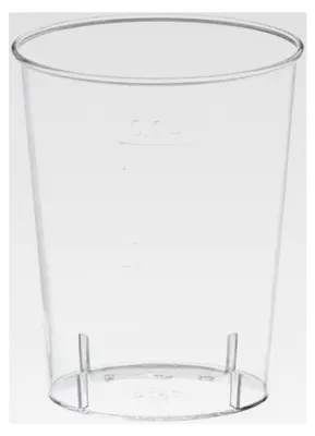Produktbild von 200 Stück Einweg-Schnapsglas 4cl mit Eichstrich bei 2cl und 4cl, transparent