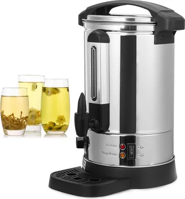 Obrázek produktu pro Jopassy konvice na svařené víno 1500 W, dávkovač horkých nápojů, 8 litrů, s odkapávací miskou, kohoutkem, termostatem a ochranou proti přehřátí, nastavení teploty 30-110 °C