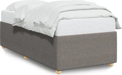 Produktbild von vidaXL Bettgestell ohne Matratze Taupe 90x200 cm Stoff