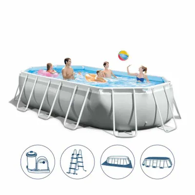 Immagine prodotto di Piscina "Prism Frame" Ovale C/Tel. Portante C/Pompa Cm.503X274X122H. - capacità lt.13365 - peso kg.112,1 (26796)