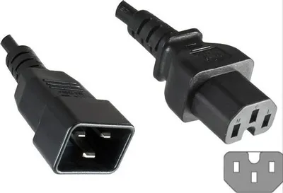 Image de Microconnect PE152018 Câble d'alimentation Noir 1,8 m Coupleur C20 Coupleur C15 (PE152018)